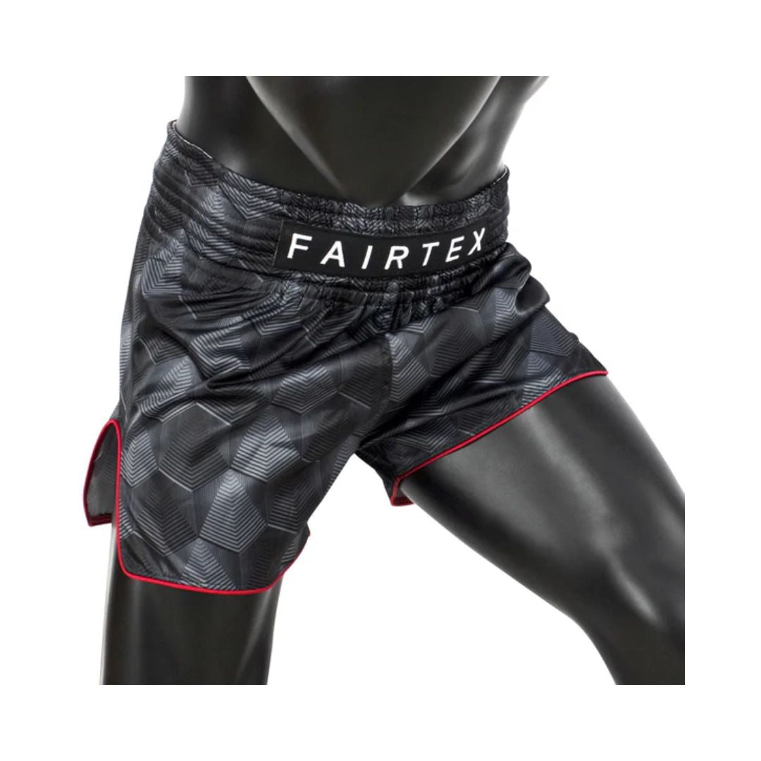 Fairtex Stealth Black Slim Cut Muay Thai Boxing Short