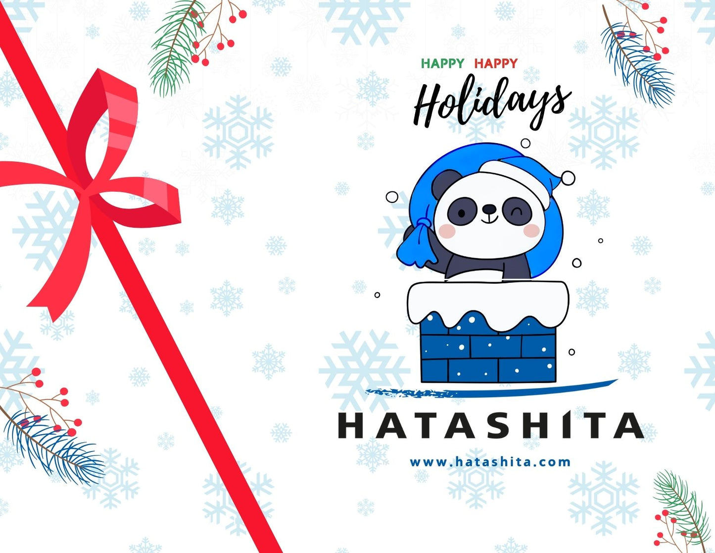 🐼 Hatashita Panda Merry Gift Card 🎄