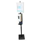 Heavy hand sanitizer aluminum stand with aluminum SNAP Sign Frame