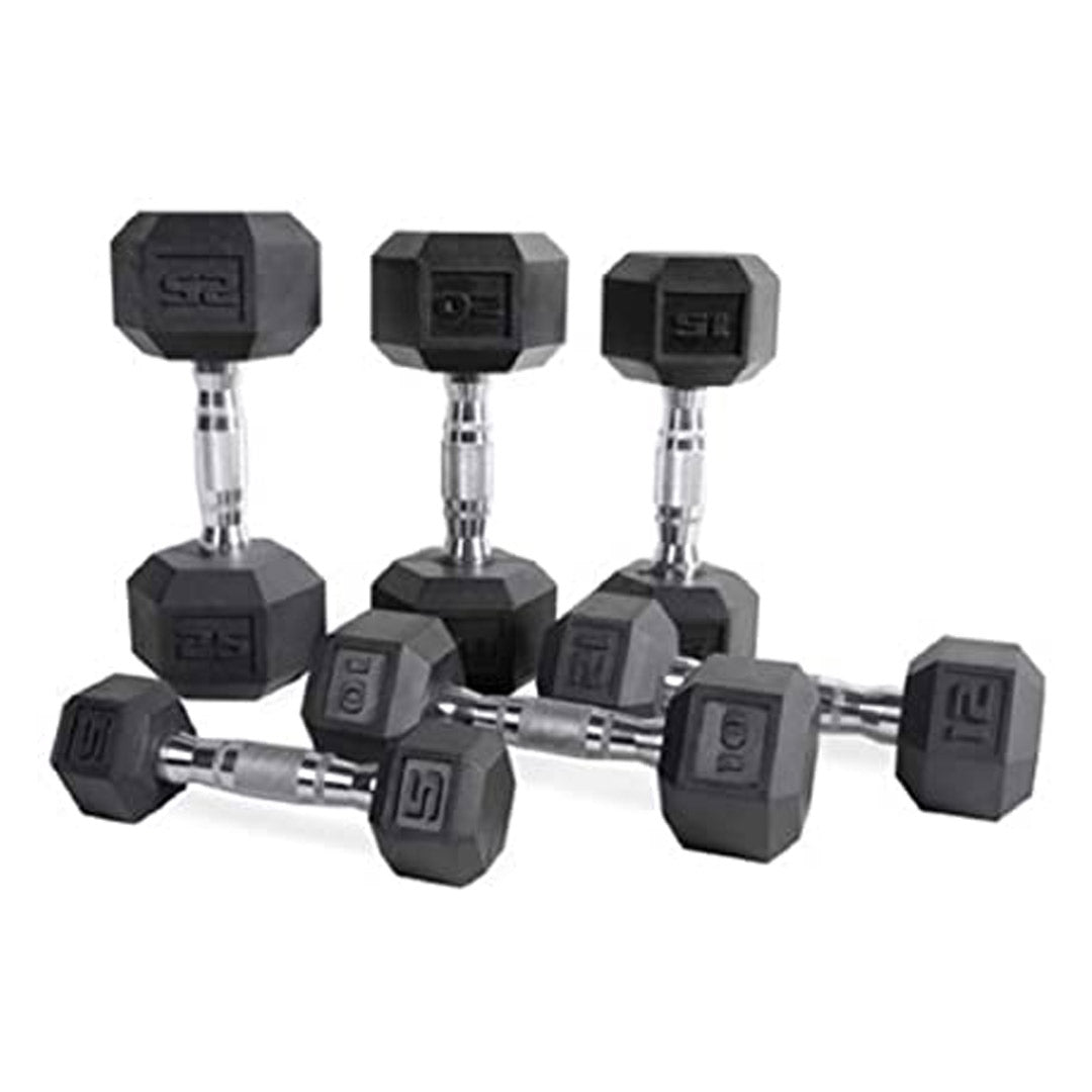 Rubber Coated Hex Dumbbell