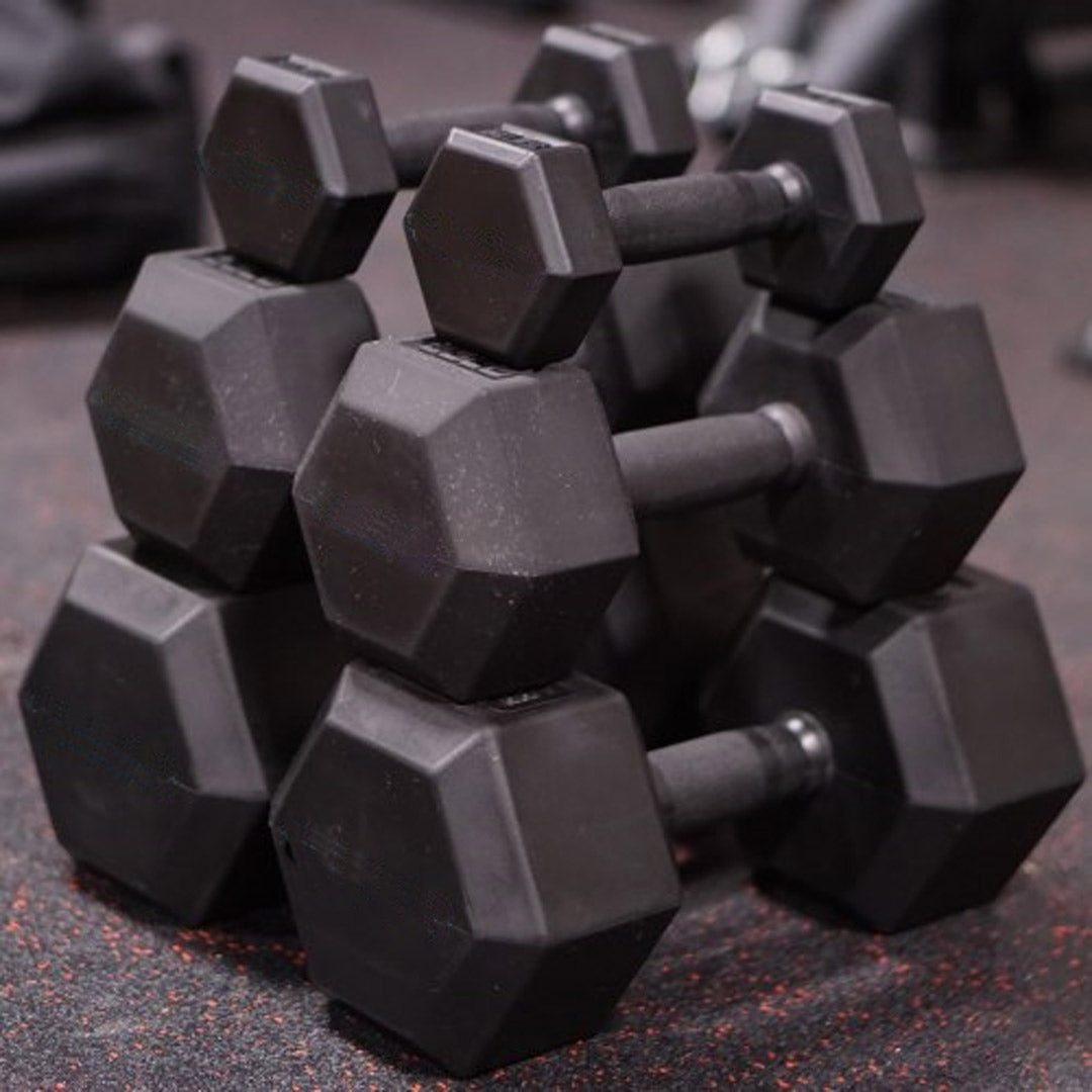 Rubber Coated Hex Dumbbell