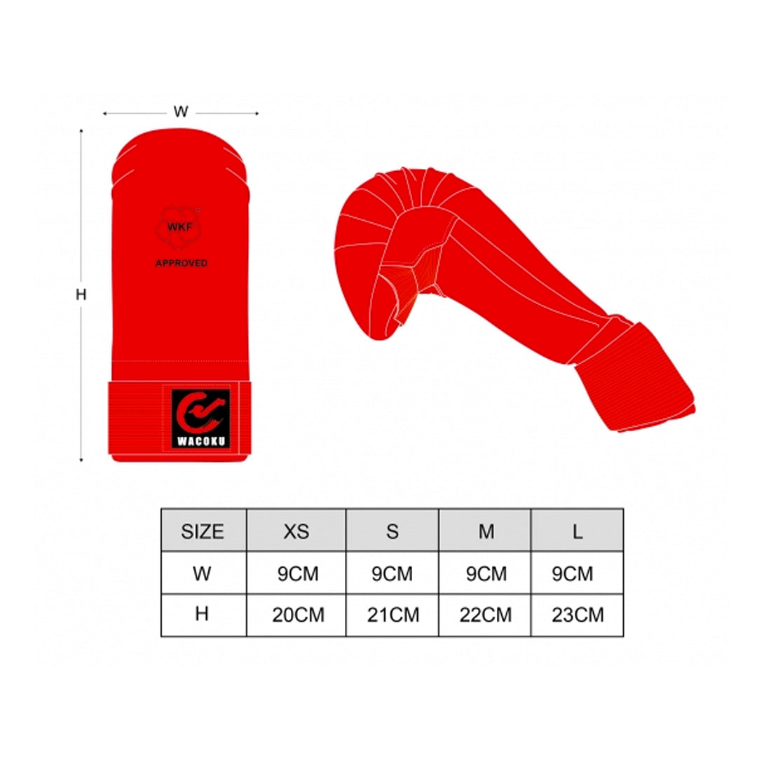 Adidas karate 2024 gloves size chart